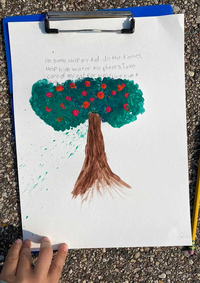 Let Love Grow school workshop project artwork example